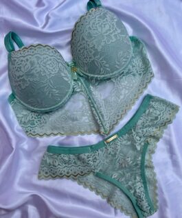 Conjunto Fio Dental de Renda com Bojo